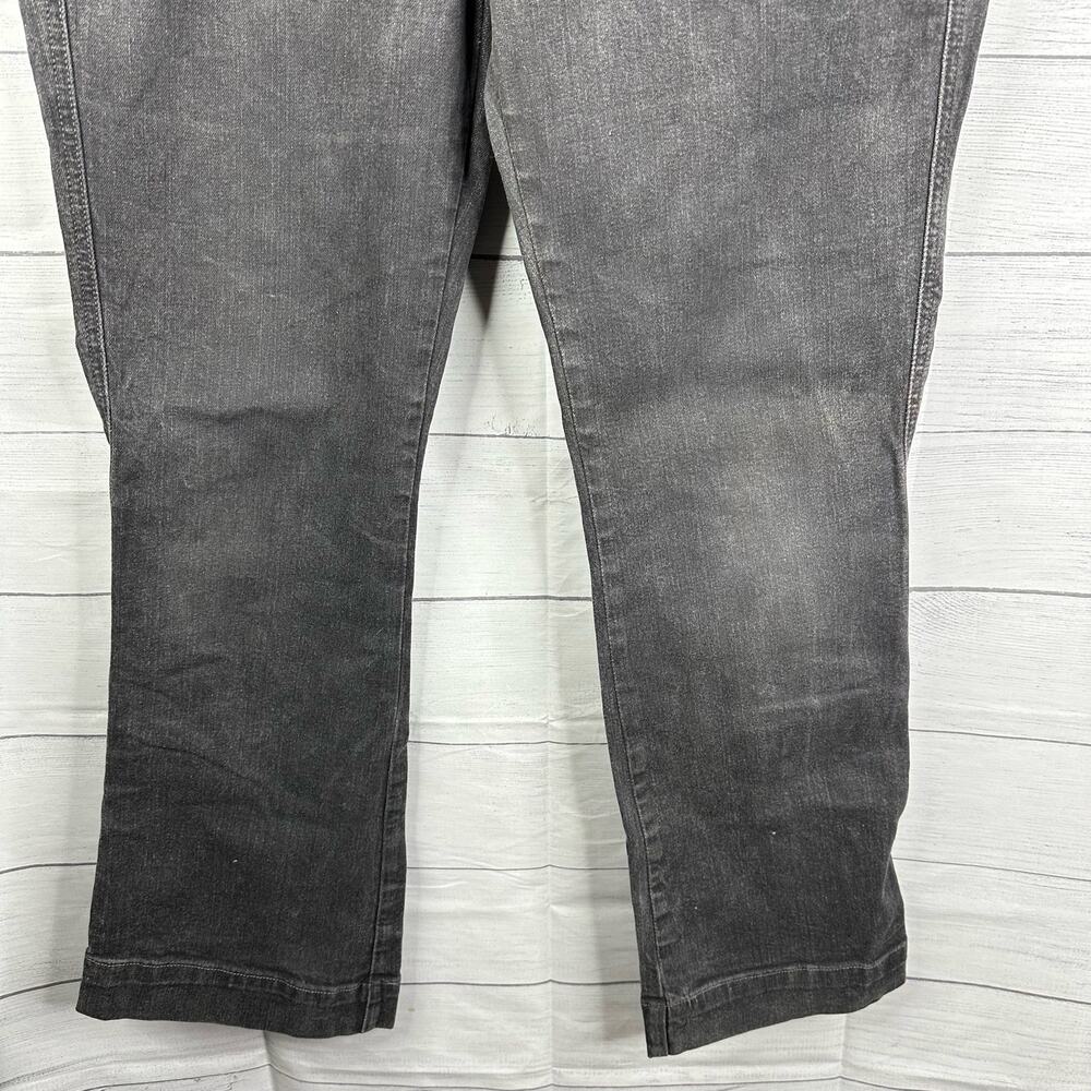 Levis Womens size 12 Calvary Charcoal Black Boot Cut Denim Jeans Flap Pockets - Picture 4 of 10